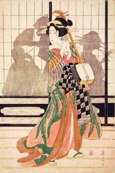 קובץ:Geisha with shamisen kikugawa eizan 19th century.jpg